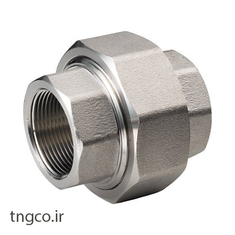 مهره ماسوره استنلس استیل 304 فورج دنده کلاس 3000 UNION FORGED  A182 F304L  SCRD 3000#