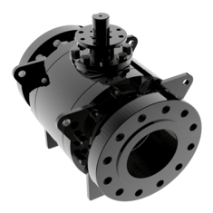 شیر توپی ترینیون بال ولو فولادی فول بور کلاس 300 ball valve full bore