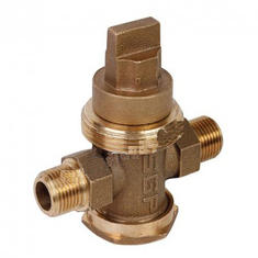 شیر قطع و وصل دو سر روپیچ تمام برنز  کد 61352