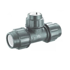 سه راه مساوی پلی اتیلن سه سر مهره  