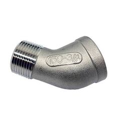 زانو چپقی 45 درجه استنلس استیل 316 دنده ای کلاس 150