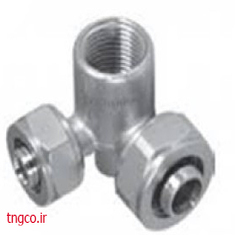 سه راهی 90درجه دیواری تبدیلی کوپلی نیوپایپ کد 61512