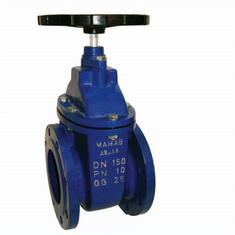 شیر کشویی چدنی زبانه فلزی قیری PN10 شرکت مهاب آب ایرانیان