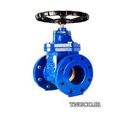 شیر فلکه کشویی چدنی فلنجدار  زبانه لاستیکی PN16  رادشیر