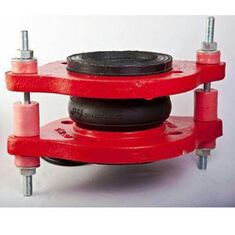 لرزه گیر لاستیکی بلادری آبی قرمز دما 90 درجه PN16 فلکسور پارس